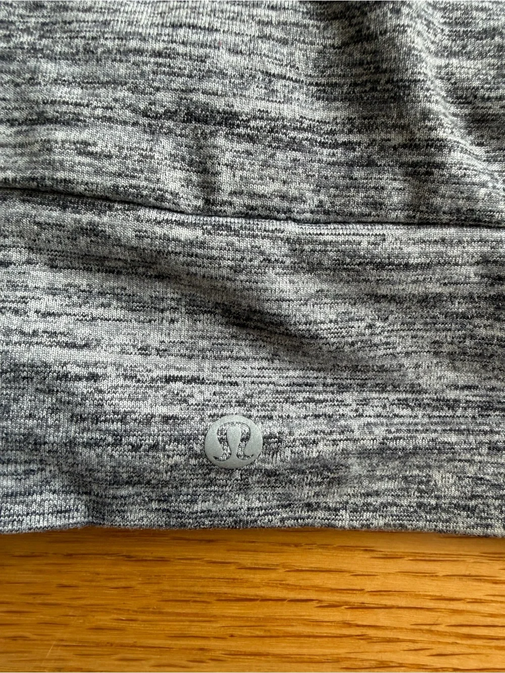 Lululemon Gray Knit Headband and Hat with ponytail hole